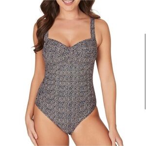 Bond eye one piece bathing suit blue size 10